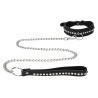 Ouch! Collier-Laisse à Strass Diamond Studded Noir